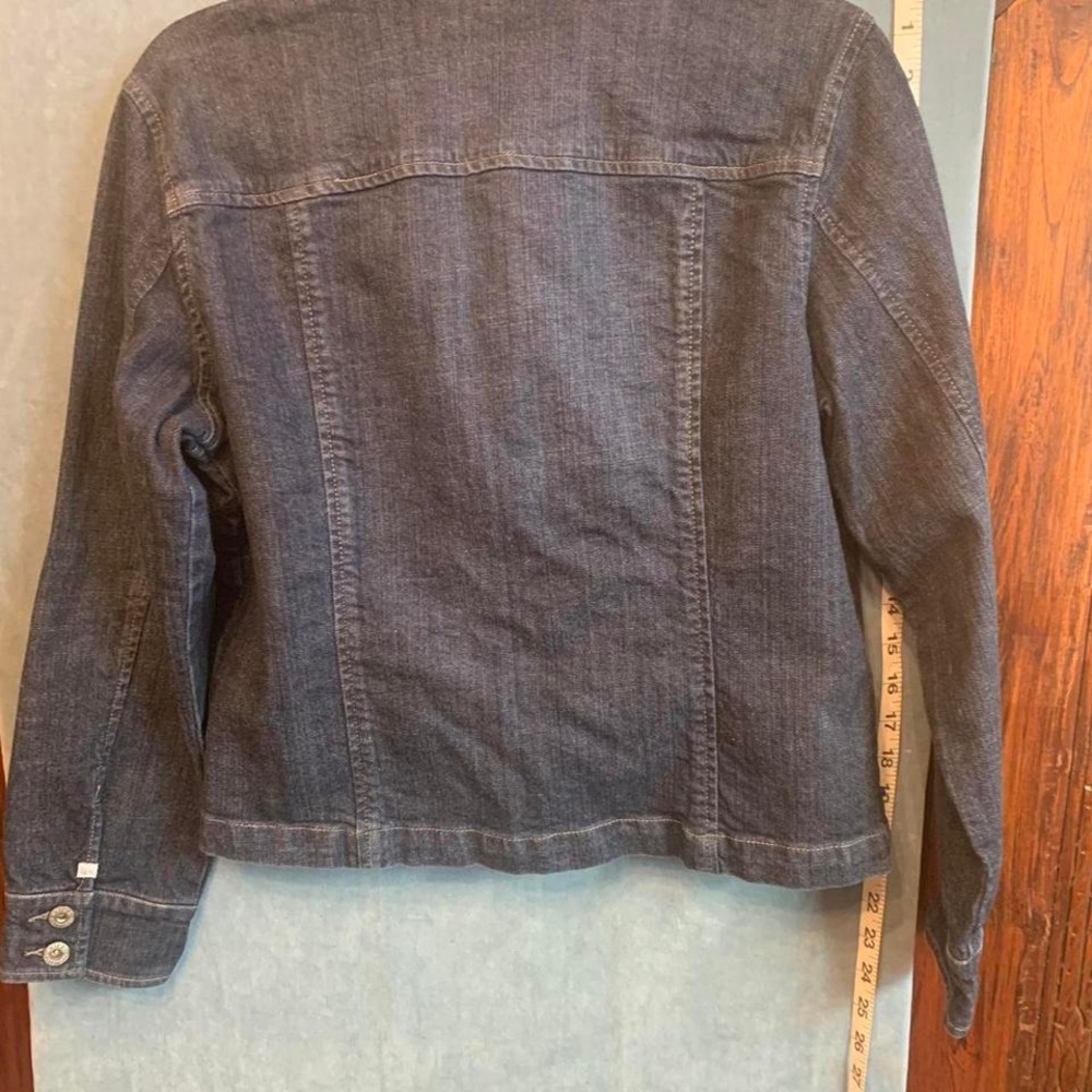 Chico's Blue Denim‎ Jacket Size 1 - Picture 5 of 8